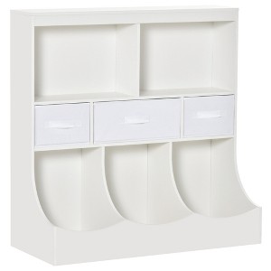 Vynxaria Kids Bookcase - Toy Storage Organizer Cabinet with Drawers for Toys, Clothes, and Books in White for Children¡¯s Rooms - 1 of 4