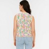 Woman Floral Knit Sleeveless Vest – 40% Acrylic Blend, Casual Fit Cherie Code - 4 of 4