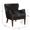 NicBex Faux Leather Accent Chair,Upholstered Living Room Chairs with Contoured Backrest and Solid Wood Legs,Accent Chairs for Living Room - 3 of 4