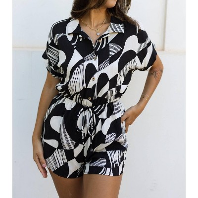Women's Valerie Short Sleeve Romper - Her Entire Name Says Grace