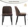Modern Dining Chairs Set of 2, Upholstered Seating with Solid Wood Legs for Kitchen and Dining Room - 3 of 4