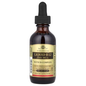 Solgar Liquid B-12, Sublingual, 2,000 mcg, 2 fl oz (59 ml) - 1 of 3