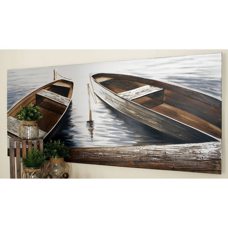 Canvas Sail Boat Wall Art Brown - Olivia & May, 2 of 19