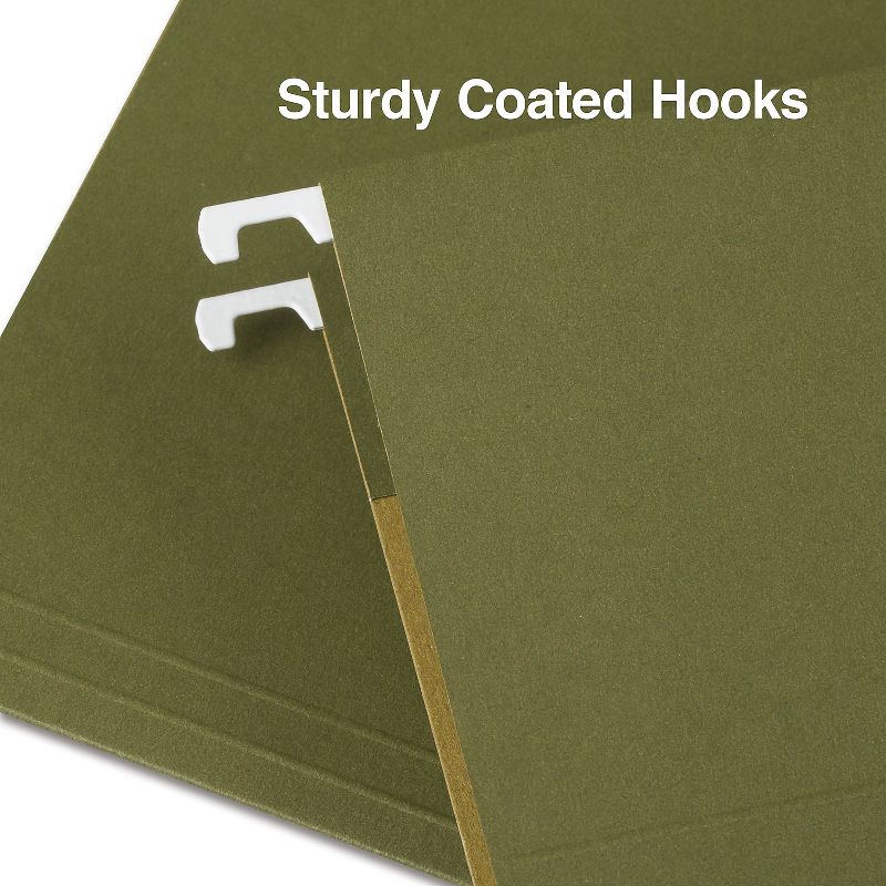 MyOfficeInnovations Hanging File Folders Letter Size Standard Green 25/Box (521229), 3 of 7