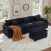 EHMKNP 112" L-Shaped Modular Sectional Sofa – Comfy Cloud Couch with Movable Ottoman, Deep Seat Cushions for Living Room - 2 of 4