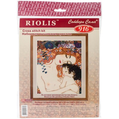 RIOLIS Counted Cross Stitch Kit 11.75"X13.75"-Motherly Love/G.Klimt's (14 Count)