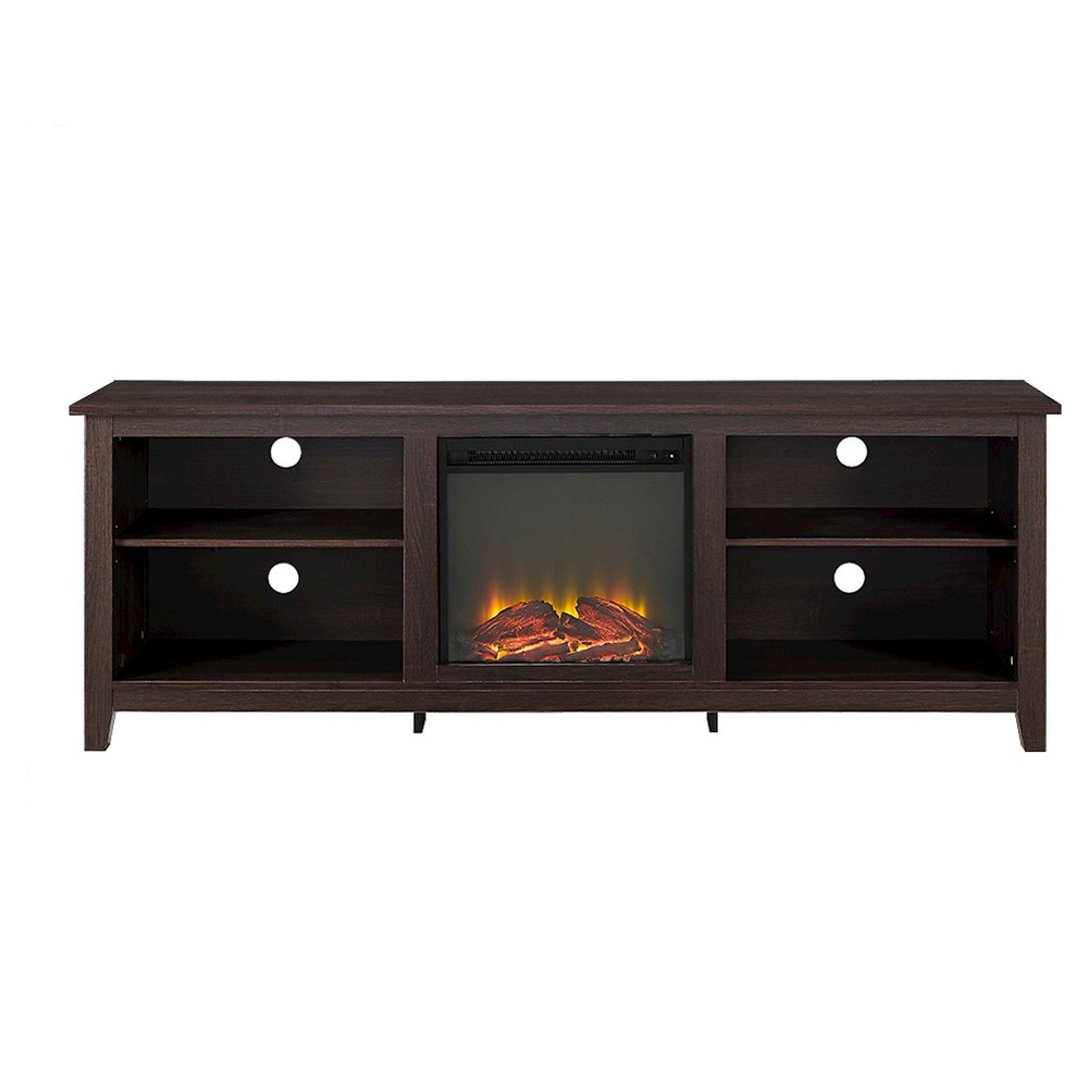 Photos - Mount/Stand Ackerman Modern Open Storage with Electric Fireplace TV Stand for TVs up t
