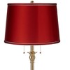 360 Lighting Dyna 58" High Antique Brass and Satin Red Shade 2-Light Floor Lamp - 2 of 4