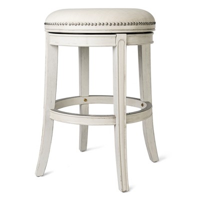 Maven Lane Alexander Backless Bar Stool In White Oak Finish W