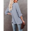 Womens Casual Blazer Jackets Roll Up Long Sleeve Open Front Jacket Loose Fit Longline Blazer Work Office Business Blazers - 2 of 4