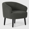 WestinTrends Alexandria 29" Wide Mid Century Modern Faux Shearling Barrel Accent Arm Chair - 4 of 4