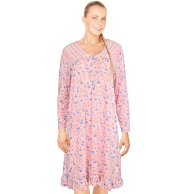 JEFFRICO Womens Long Sleeve Nightgowns Sleepwear Soft Pajama Dress Nightshirts