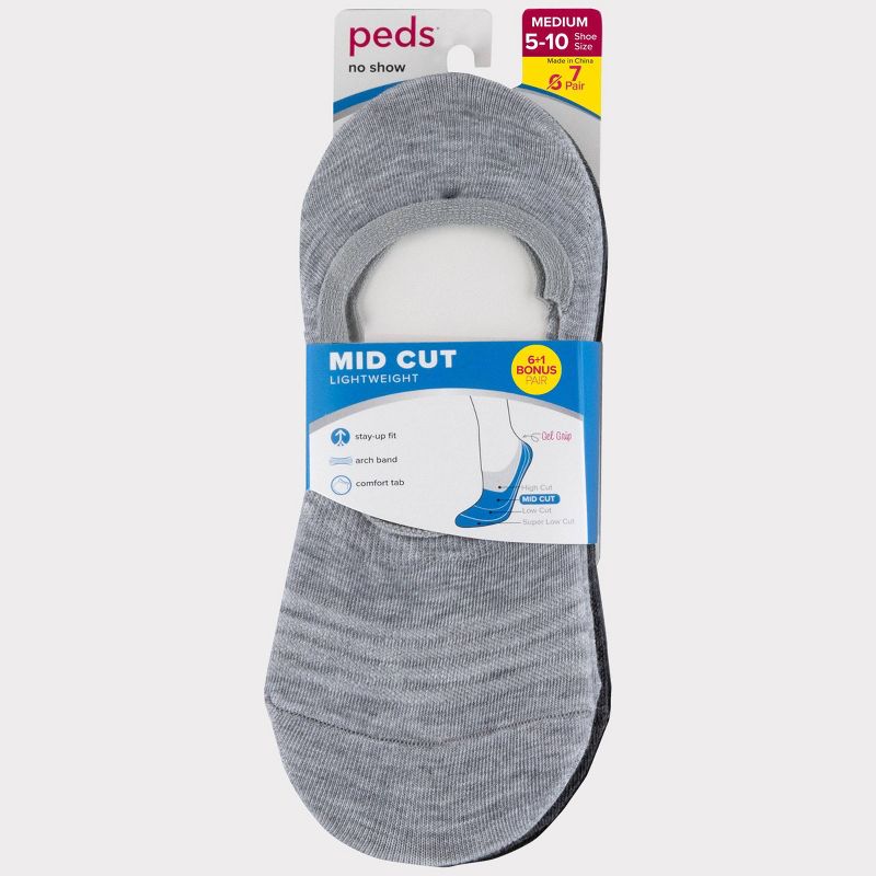 Peds Women's Mesh Striped 6+1 Bonus Pack Sport Cut Liner Socks - 5-10, 3 of 5