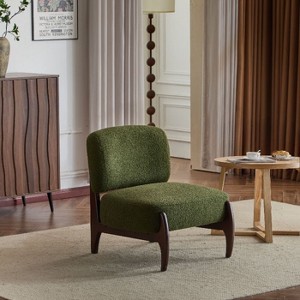 CAVINAS 25.5" Modern Boucle Accent Chair with Solid Wood Frame, Minimalist Lounge Armchair for Living Room, Bedroom, Office - 1 of 4