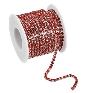 Unique Bargains Bags Clothing Decoration Crystal Rhinestone Sew on Close Claw Chain Trim - 1 of 4