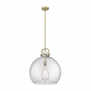Newton Sphere - 1 Light Stem Hung Pendant In Industrial Style-22.5 Inches Tall and 18 Inches Wide - 1 of 1