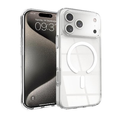 Entronix [Magnetic] Case Compatible with iPhone 17 Pro Max - [Hard Back] Slim Clear