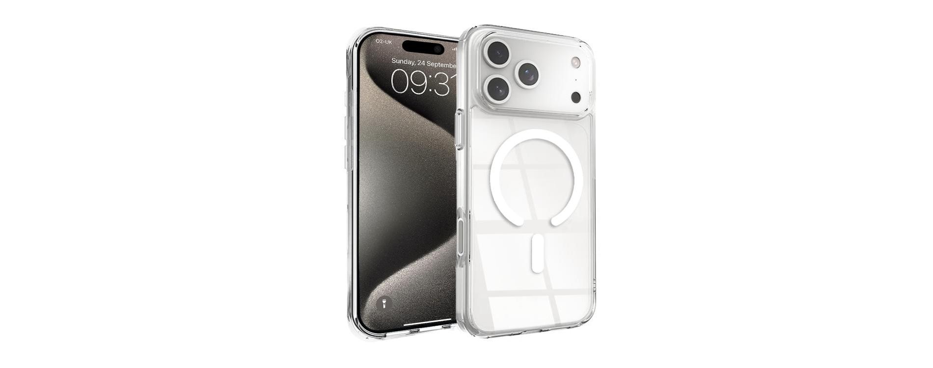 Entronix [Magnetic] Case Compatible with iPhone 17 Pro Max - [Hard Back] Slim Clear