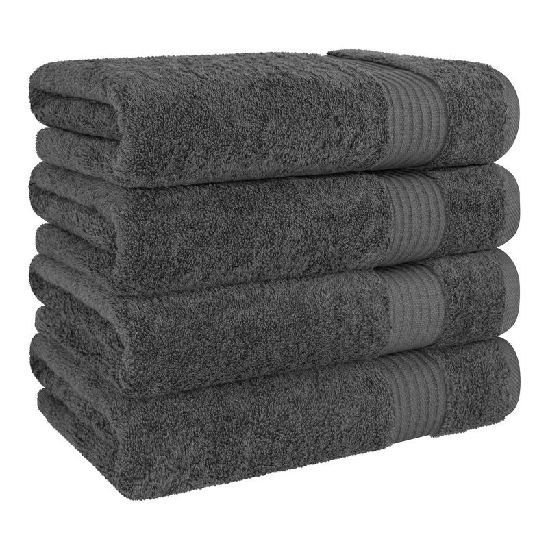 American Soft Linen Bekos 4 Pack Bath Towel Set, 100% Cotton Bath Towels for Bathroom, 5 of 8