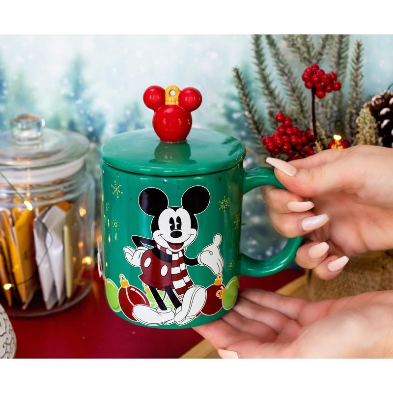 Silver Buffalo Disney Mickey Mouse Holiday Ornaments Ceramic Mug | Holds 18 Ounces, 4 of 7