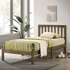 Brassex Twin Odessa Platform Bed Antique Walnut - 2 of 4