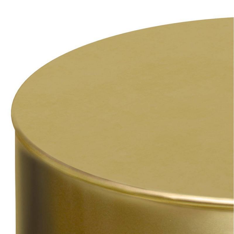 Lance Metal Cylinder Accent Table Ombre Black/Gold - WyndenHall, 4 of 7