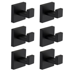 SEVOBAL Bathroom Towel Holders Premium Wall Mounted Stainless Steel Hooks for Bathroom Bedroom Kitchen, Matte Black, 9.1"*4.33"*3.15" - 1 of 4