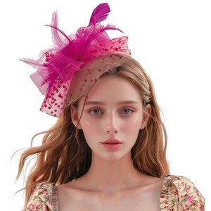 Morris Costumes Adult General Sizing Hot Pink Kentucky Derby Fascinator Halloween Costume Headwear - Pink One Size - 1 of 1
