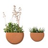Storied Home Modern Boho Stoneware Wall Mount Planters, Terracotta, Set of 2 Sizes - 4 of 4
