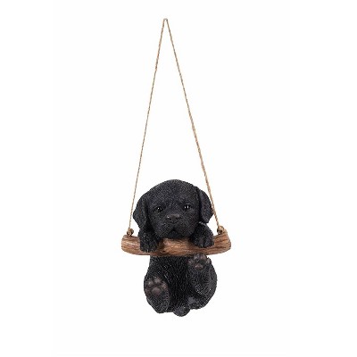 5" Polyresin Lab Puppy Outdoor Statue Black - Hi-Line Gift