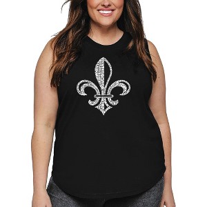 LA Pop Art Women's Word Art Tank Top - LYRICS TO WHEN THE SAINTS GO MARCHING IN - 1 of 4