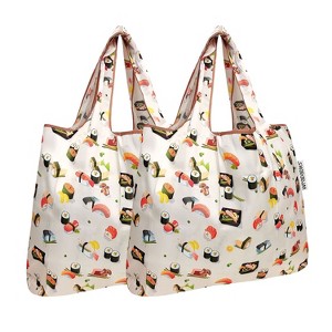 Wrapables Foldable Tote Nylon Reusable Grocery Bag (Set of 2) - 1 of 4