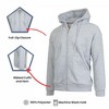 Men's Faux Shearling Lined Full Zip-Up Hoodie Sweatshirt - 4 of 4