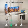 SEVOBAL Desks Adjustable Height Standing Desk with Splice Board, Comfortable and Relaxing Home Office Desk for Officer, Student, White, 24"*55"*27.5" - 4 of 4