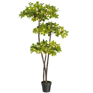 EcoSummer 6 ft Artificial Olive Tree Indoor, Pre-Potted Faux Tree with Light, Fake Tree for Home Decor; Artificial Plants Indoor for Office, Home - 1 of 4