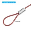 Unique Bargains Stainless Steel Stage Lighting Luggage Locking Cables with Double Loops 3.3 Ft - 2 of 4