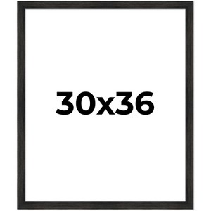 PosterPalooza | 30x36 Wide Barnwood Picture Frame, UV Acrylic, 6 Finishes - Grey, Brown, White, and Black - 1 of 4
