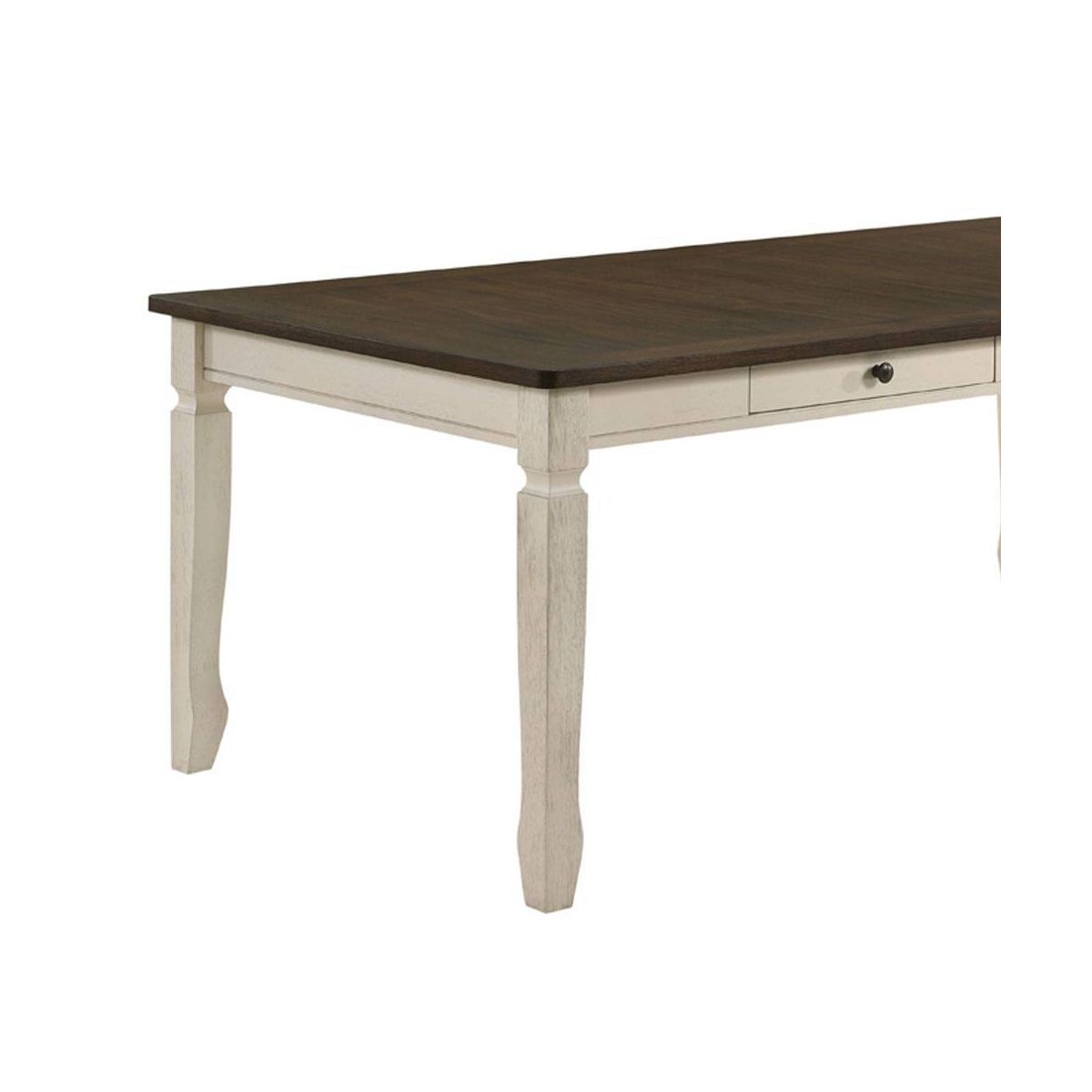 78" Fedele Dining Table Weathered Oak/Cream Finish - Acme Furniture - thumbnail 3