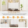 TIRAMISUBEST Sleek and Contemporary Shoe Cabinet with Adjustable Shelves, Minimalist Home Shoe Organizer with Solid Wood Legs, Storage Sideboard - 4 of 4
