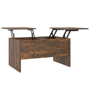 vidaXL Coffee Table Smoked Oak 31.5"x19.7"x16.7" Engineered Wood - 1 of 4