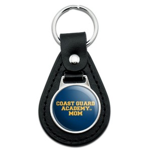 U.S. Coast Guard Academy Bears Mom Black Leather Keychain - 1 of 4