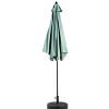 Gsluuk 9FT Outdoor Patio Umbrella Outdoor Table Umbrella with Push Button Tilt and Crank, Market Umbrella 6 Sturdy Ribs , Deck, Backyard, Pool - 4 of 4