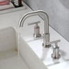 CLIHOME 8 in. Widespread 2-Handle Bathroom Faucet with Valve Water Supply Lines - 2 of 4