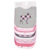 Hudson Baby Infant Girl Cotton Bibs, Pink Plaid Moose, One Size - 2 of 2