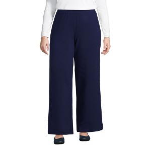 Lands' End Women's Starfish High Rise Wide Leg Pants - 1 of 4