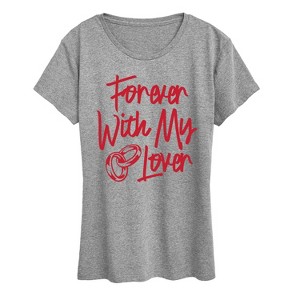 Women's - Instant Message - Forever With My Lover Short Sleeve Graphic T-Shirt - 1 of 4