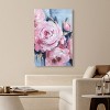 Art Remedy Pink Flowers with Gold Leaves Beach Life Inspired Wall Art Unframed - 2 of 4