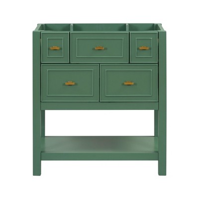 NicBex 29.5" Bathroom Storage Cabinet without Sink, Morden Bathroom Vanity, 5 Drawers and 1 Open Storage Shelf for Bathroom