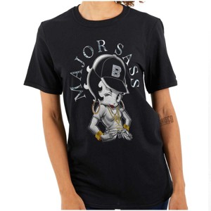 Betty Boop Cartoon Major Sass Wink Womens Graphic T Shirt Tees Brisco Brands - 1 of 4
