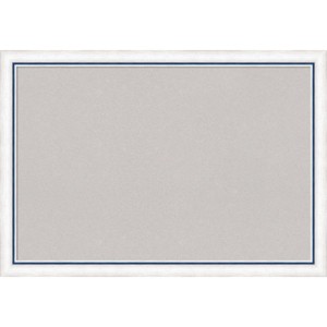 26"x18" Morgan Wood Frame Cork Board White/Blue - Amanti Art - 1 of 4